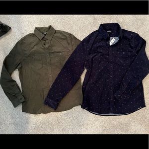 Casual Express Long Sleeve Button Down Shirt - 2 shirt bundle